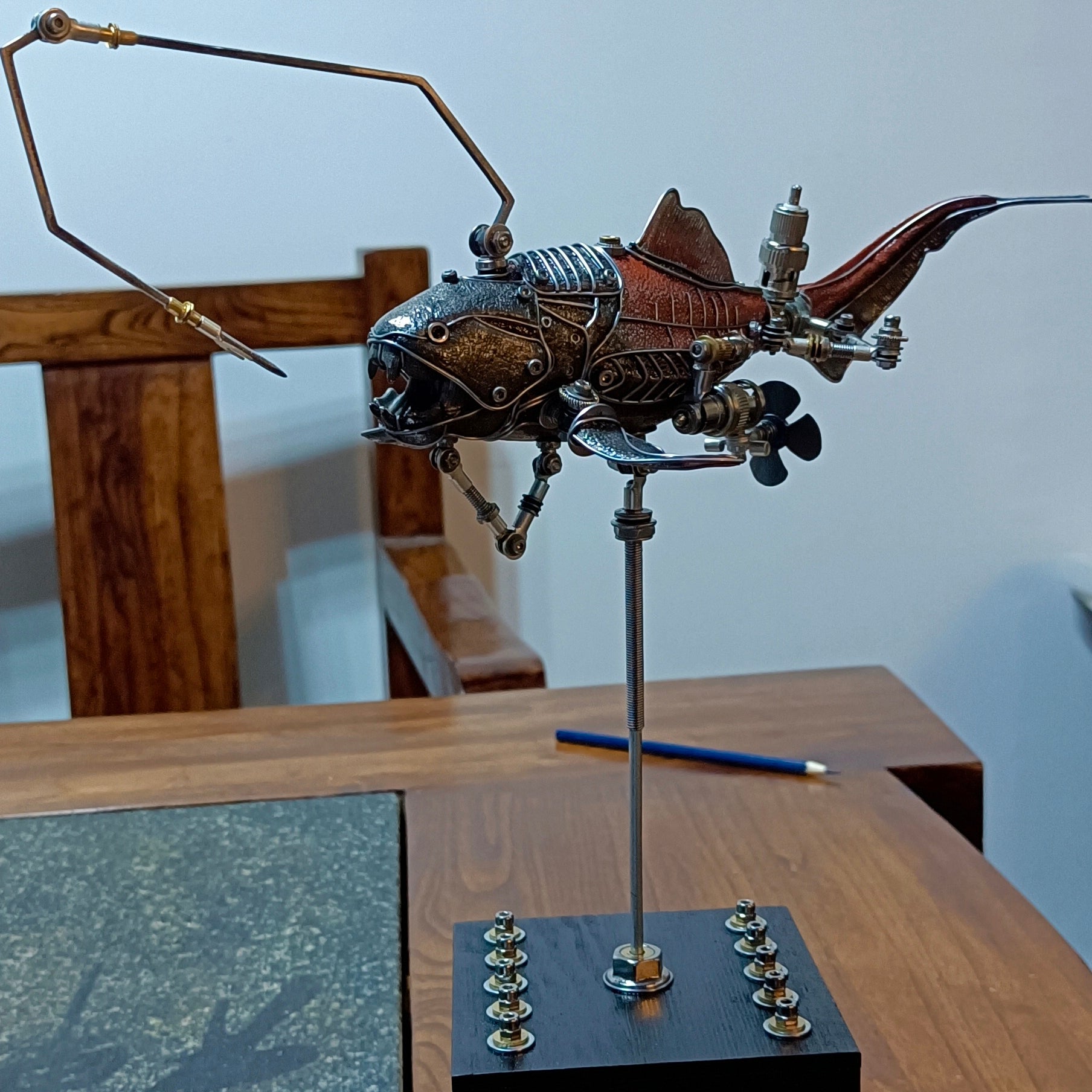 Dunkleosteus Mecánico Steampunk Metal 3D
