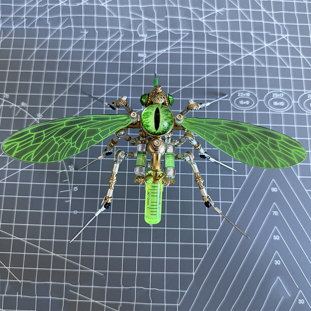 Mosquito Bio Mecánico Steampunk Metal 3D
