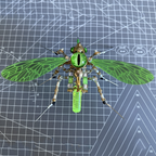 Mosquito Bio Mecánico Steampunk Metal 3D
