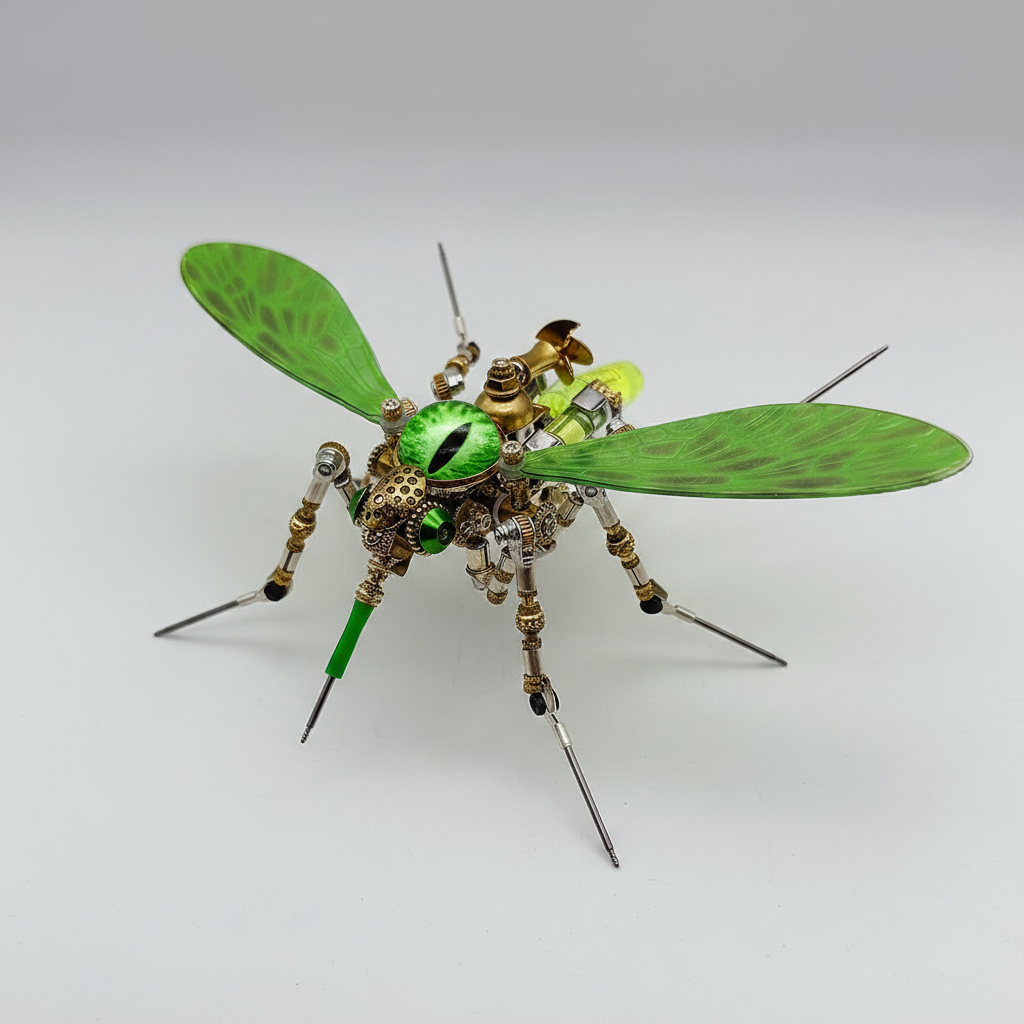 Mosquito Bio Mecánico Steampunk Metal 3D
