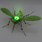 Mosquito Bio Mecánico Steampunk Metal 3D