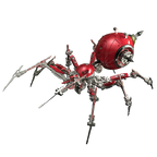 Araña Roja Mecánica Steampunk Metal 3D con Armas