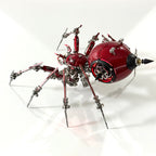 Araña Roja Mecánica Steampunk Metal 3D con Armas