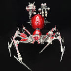 Araña Roja Mecánica Steampunk Metal 3D con Armas