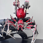 Araña Roja Mecánica Steampunk Metal 3D con Armas