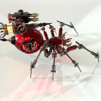 Araña Roja Mecánica Steampunk Metal 3D con Armas