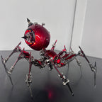 Araña Roja Mecánica Steampunk Metal 3D con Armas