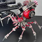 Araña Roja Mecánica Steampunk Metal 3D con Armas