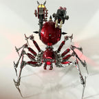 Araña Roja Mecánica Steampunk Metal 3D con Armas