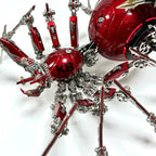 Araña Roja Mecánica Steampunk Metal 3D con Armas