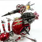 Araña Roja Mecánica Steampunk Metal 3D con Armas