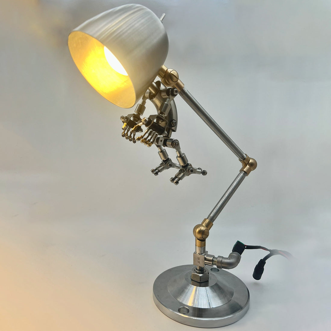 Lámpara Robot Steampunk Metal No.1 Enchufe US