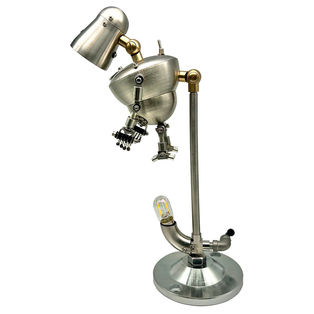 Lámpara Robot Steampunk Metal No.3 Enchufe EU