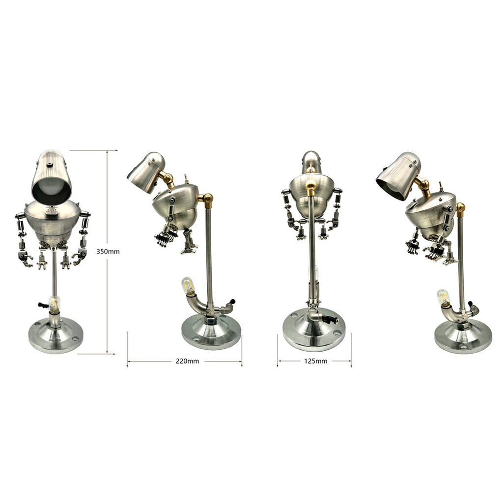 Lámpara Robot Steampunk Metal No.3 Enchufe EU