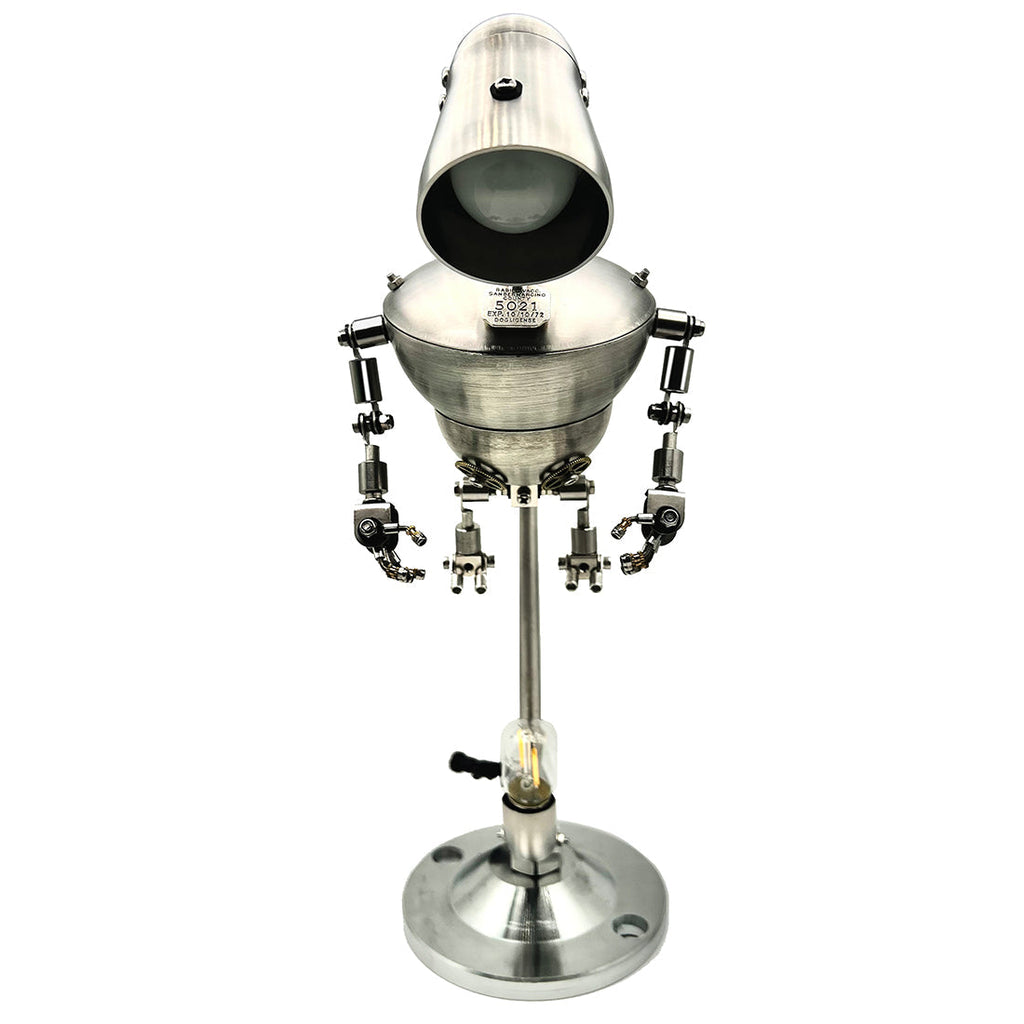 Lámpara Robot Steampunk Metal No.3 Enchufe US