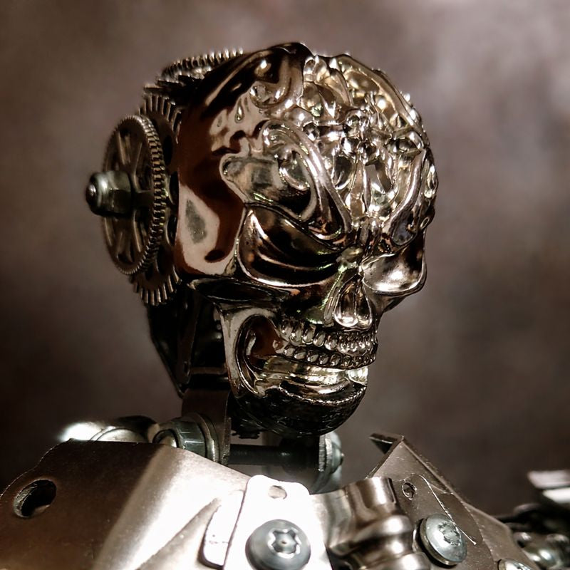 Guerrero Calavera de Hierro Steampunk Metal 3D 1200 piezas