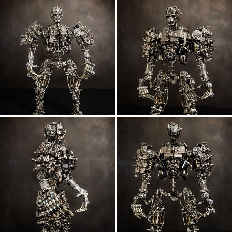 Guerrero Calavera de Hierro Steampunk Metal 3D 1200 piezas