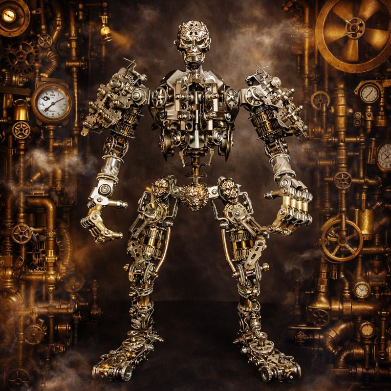Guerrero Calavera de Hierro Steampunk Metal 3D 1200 piezas