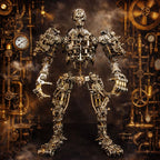 Guerrero Calavera de Hierro Steampunk Metal 3D 1200 piezas