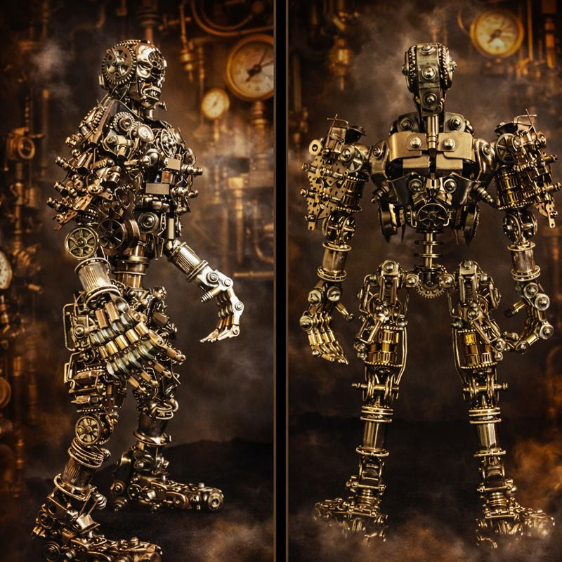 Guerrero Calavera de Hierro Steampunk Metal 3D 1200 piezas