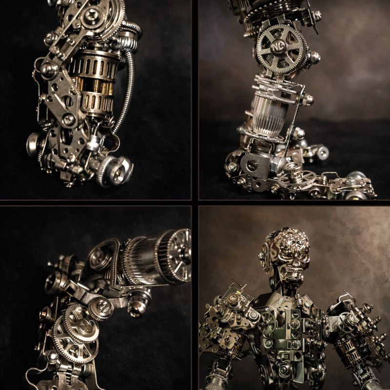 Guerrero Calavera de Hierro Steampunk Metal 3D 1200 piezas