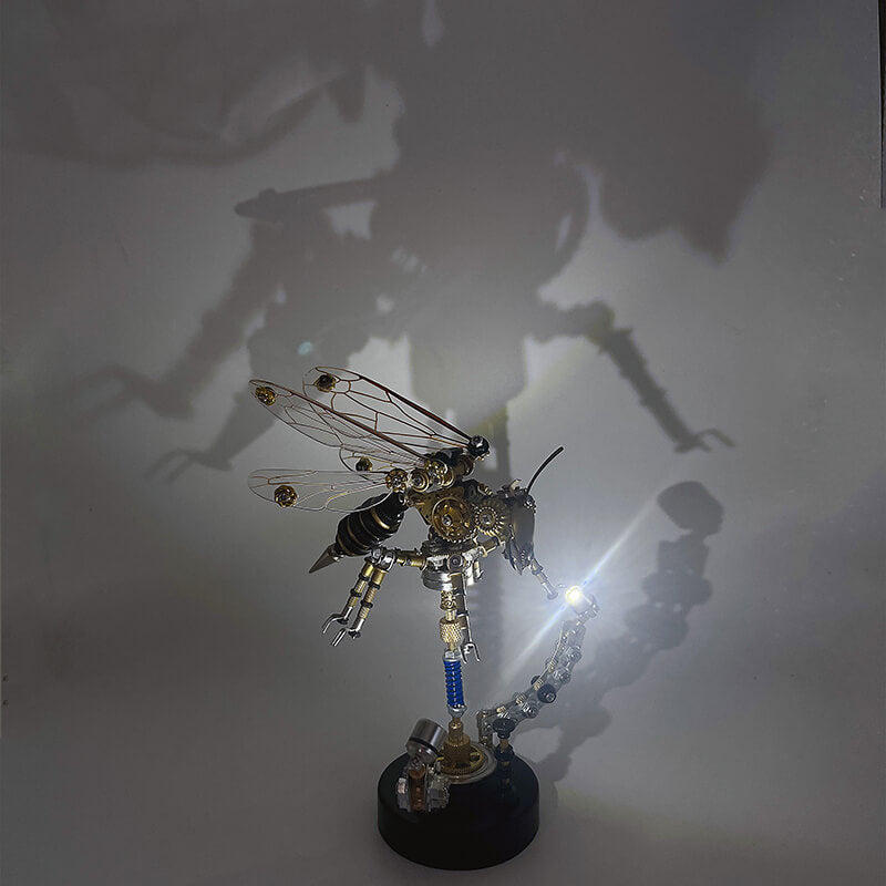 Avispa Steampunk Metal 3D