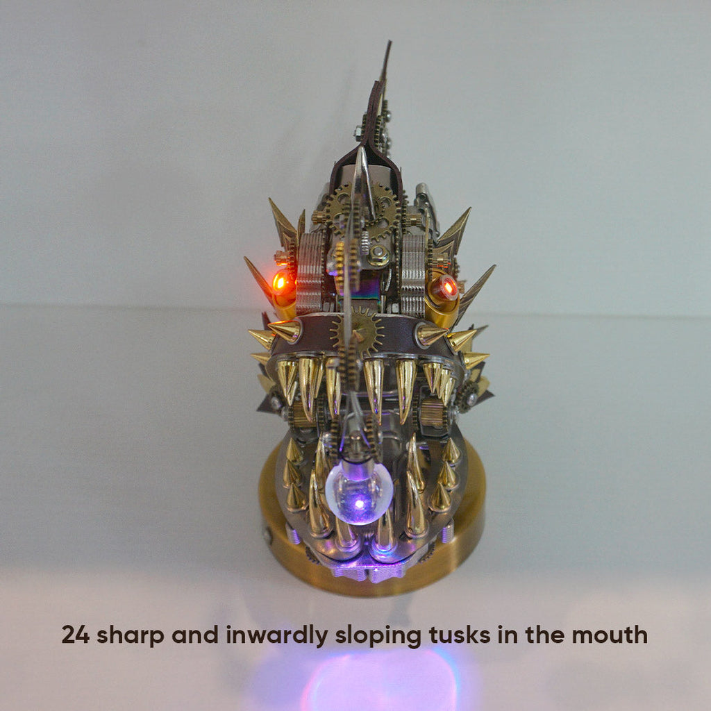 Pez Linterna Steampunk Metal 3D con Base