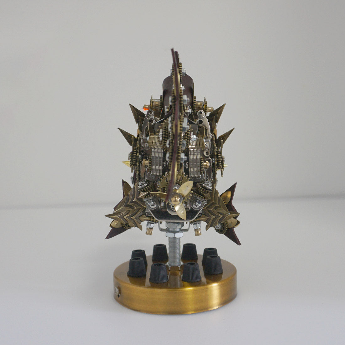 Pez Linterna Steampunk Metal 3D con Base