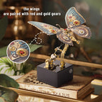 Mariposa Steampunk Metal 3D con Caja Musical