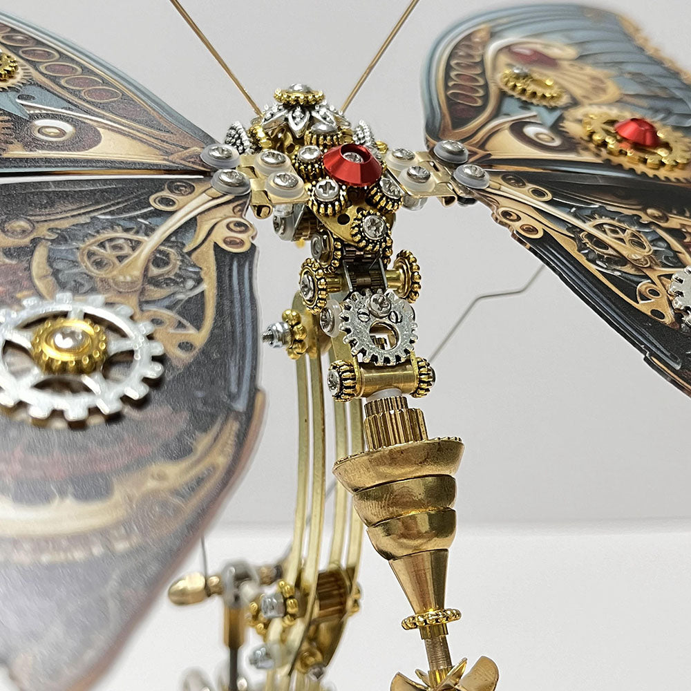 Mariposa Steampunk Metal 3D con Caja Musical