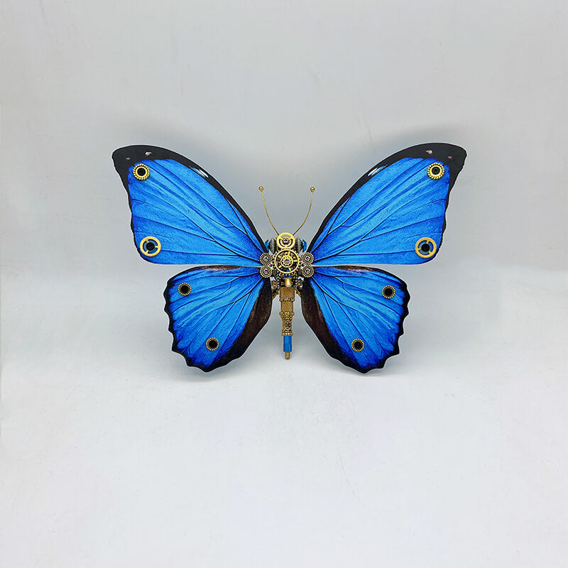Mariposa Morphidae Steampunk Metal 3D
