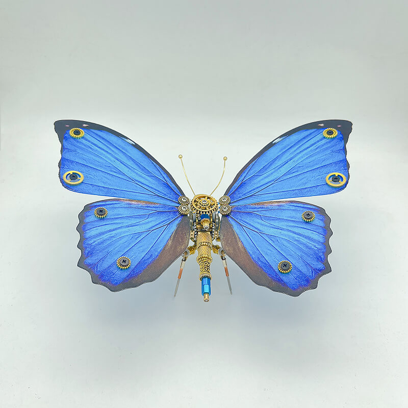 Mariposa Morphidae Steampunk Metal 3D