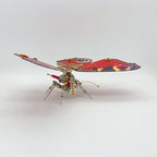 Mariposa Pavo Real Ninfa Steampunk Metal 3D