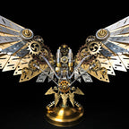 Águila Mecánica Steampunk Metal 3D con Ojos LED