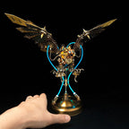 Águila Mecánica Steampunk Metal 3D con Ojos LED