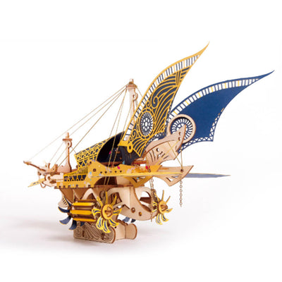 Nave Espacial Steampunk Madera 3D