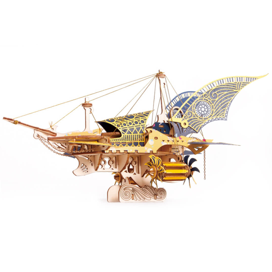 Nave Espacial Steampunk Madera 3D