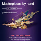 Nave Espacial Steampunk Madera 3D