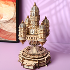 Castillo Flotante Steampunk Madera 3D