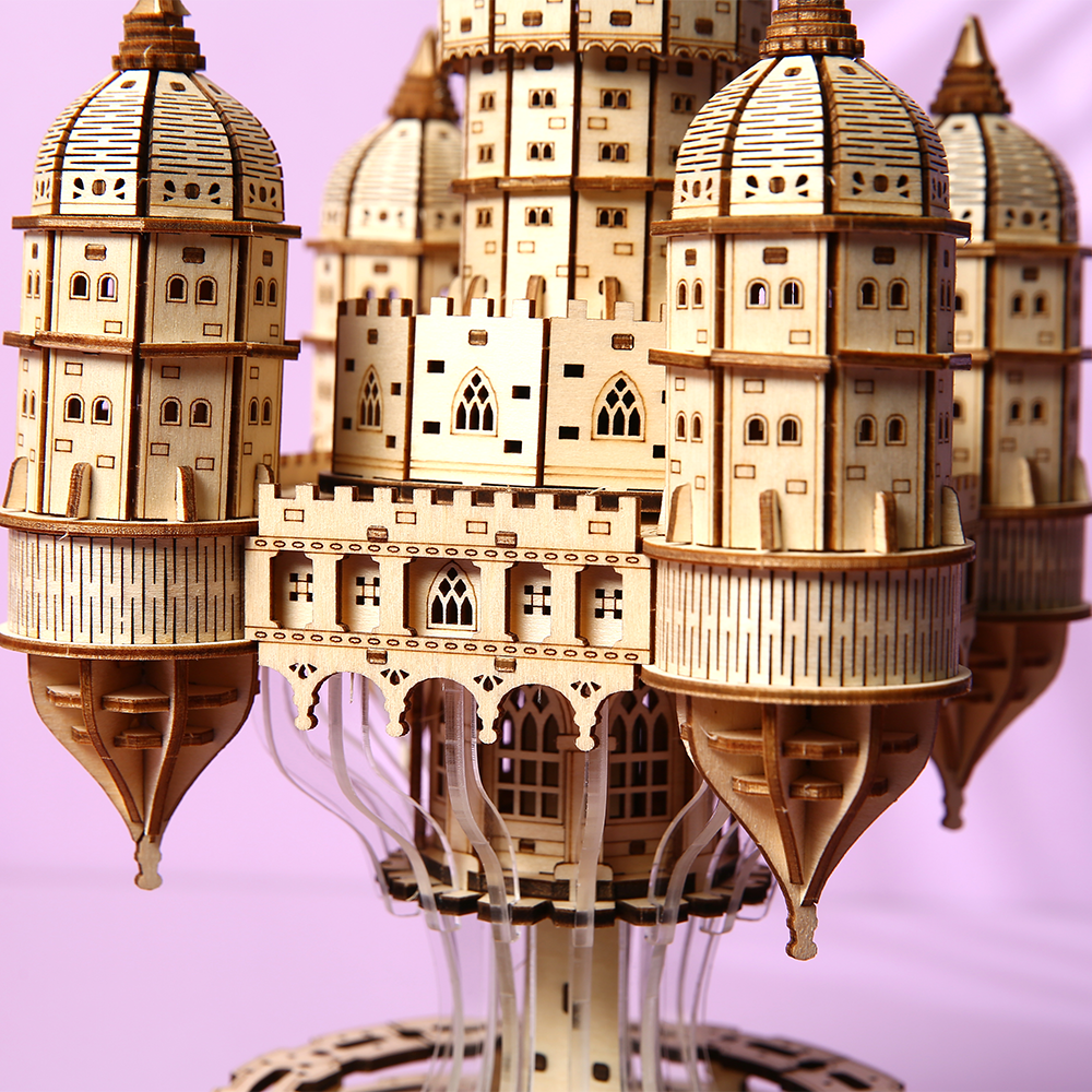 Castillo Flotante Steampunk Madera 3D