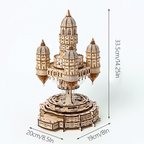 Castillo Flotante Steampunk Madera 3D