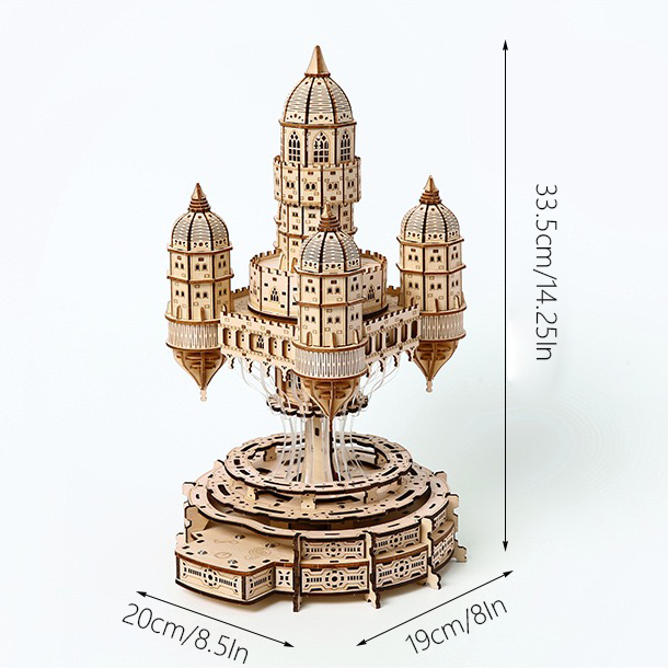 Castillo Flotante Steampunk Madera 3D