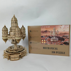 Castillo Flotante Steampunk Madera 3D