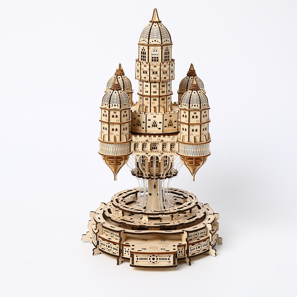 Castillo Flotante Steampunk Madera 3D