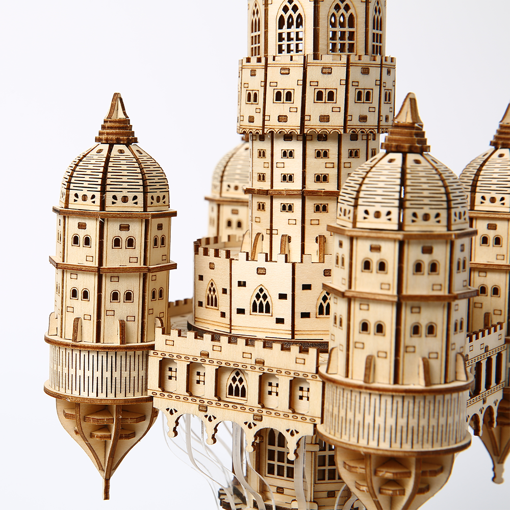 Castillo Flotante Steampunk Madera 3D