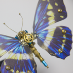 Mariposa Diosa de la Luz Steampunk Metal 3D con Caja Musical