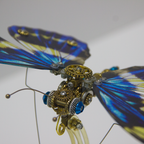 Mariposa Diosa de la Luz Steampunk Metal 3D con Caja Musical