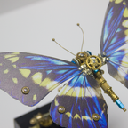 Mariposa Diosa de la Luz Steampunk Metal 3D con Caja Musical