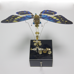 Mariposa Diosa de la Luz Steampunk Metal 3D con Caja Musical