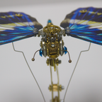 Mariposa Diosa de la Luz Steampunk Metal 3D con Caja Musical